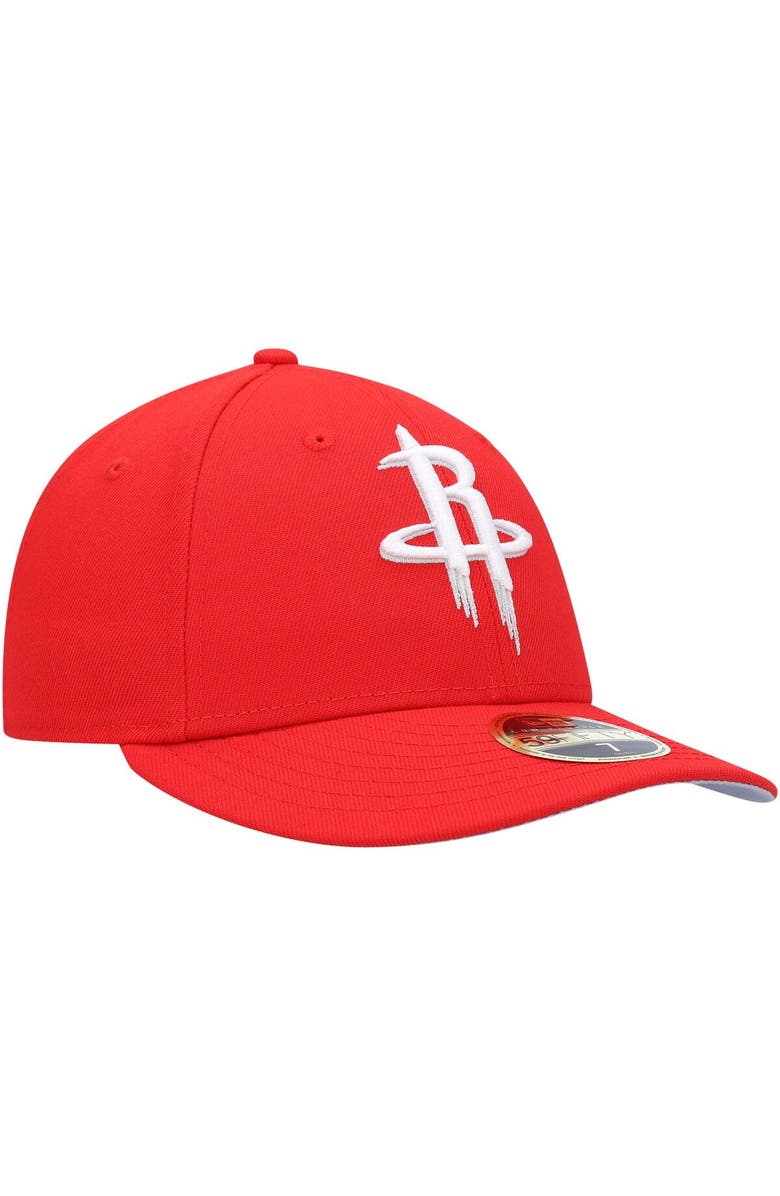 New Era Men's New Era Red Houston Rockets Team Low Profile 59FIFTY Fitted Hat, Alternate, color, 