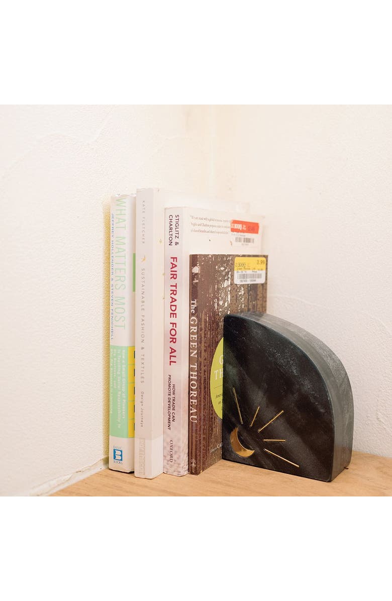 Matr Boomie Indukala Sun and Moon Marble Bookends, Alternate, color, Multicolor