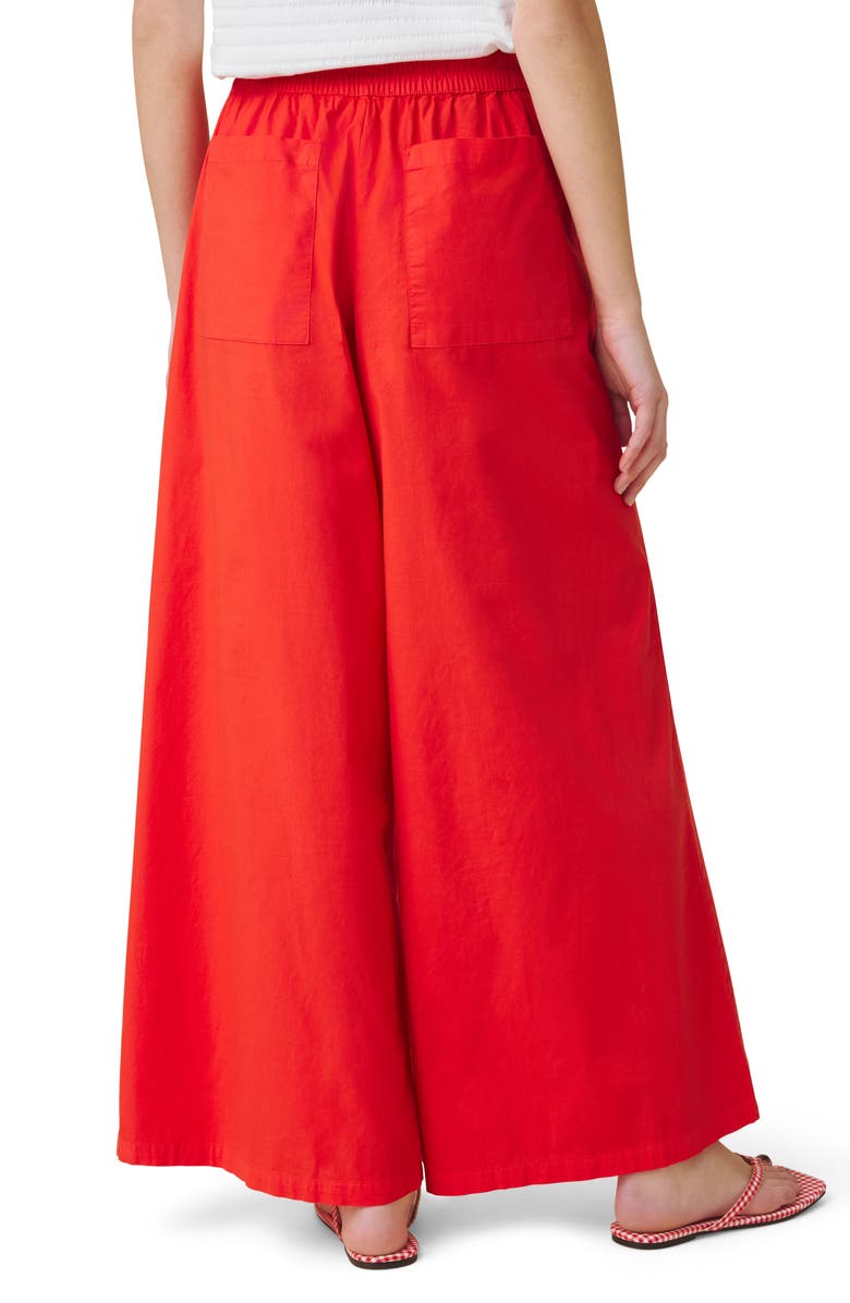 Splendid Mallory Wide Leg Poplin Pants, Alternate, color, Firework Red