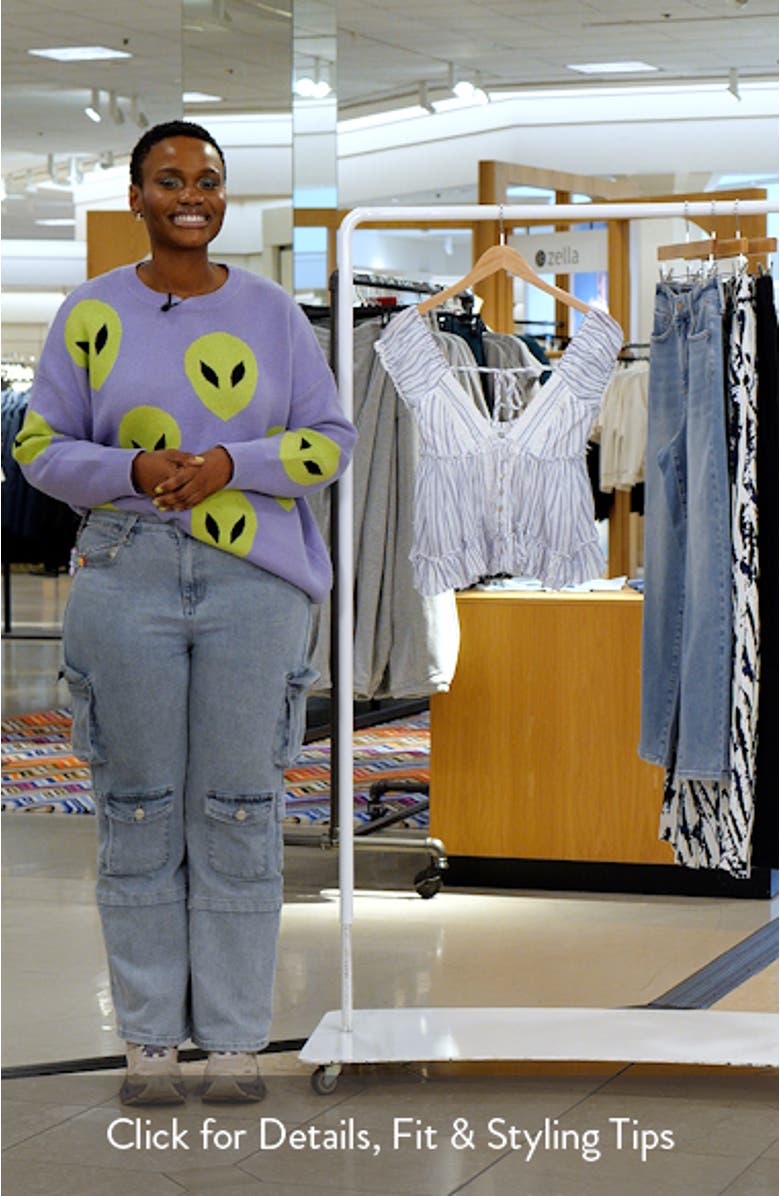 Lace Trim Babydoll Top, sales video thumbnail