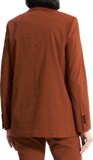 Double Breasted Linen Blend Jacket