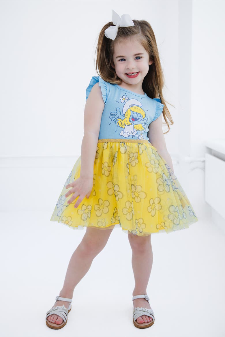 Smurfette Tutu Dress, Alternate, color, Smurfette Blue Yellow