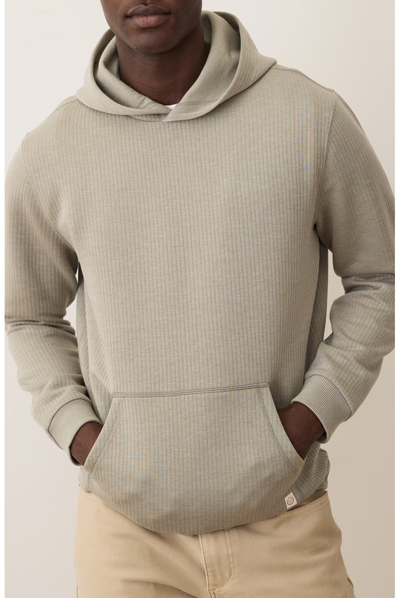 Corbet Vertical Quilted Pullover Hoodie, Main, color, TAUPE