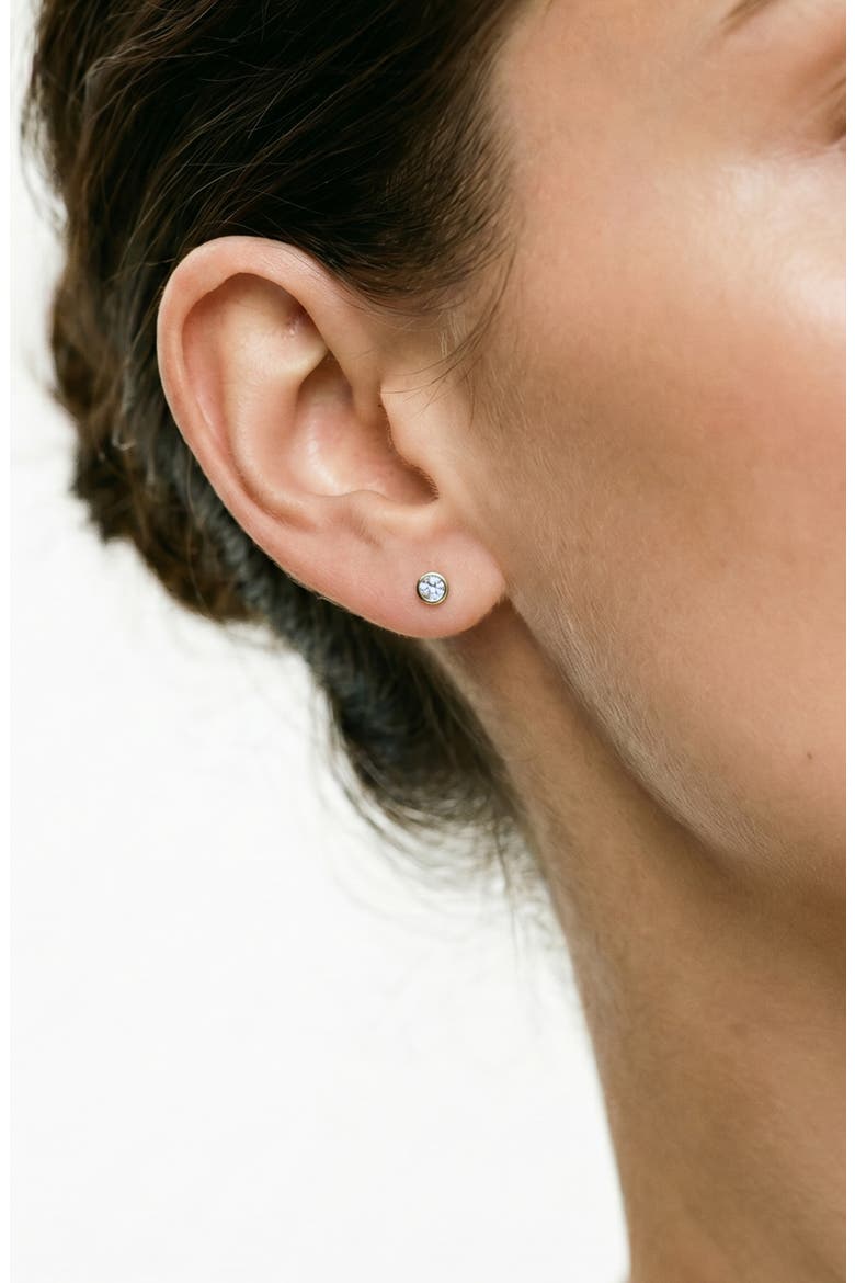 Lab Grown Diamond Stud Earrings, Alternate, color, SILVER
