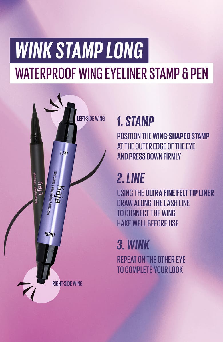 Kaja Wink Long Winged Eyeliner Stamp & Eyeliner Pen Set, Alternate, color, Black