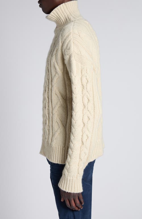 Tom Ford Wool-cashmere Rollneck Sweater In Aw102 Cream