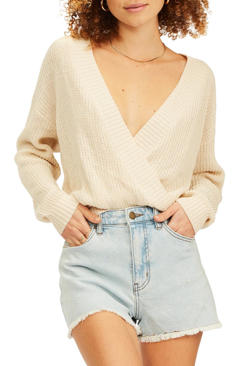 Billabong Bring It Faux Wrap Sweater, Main, color,