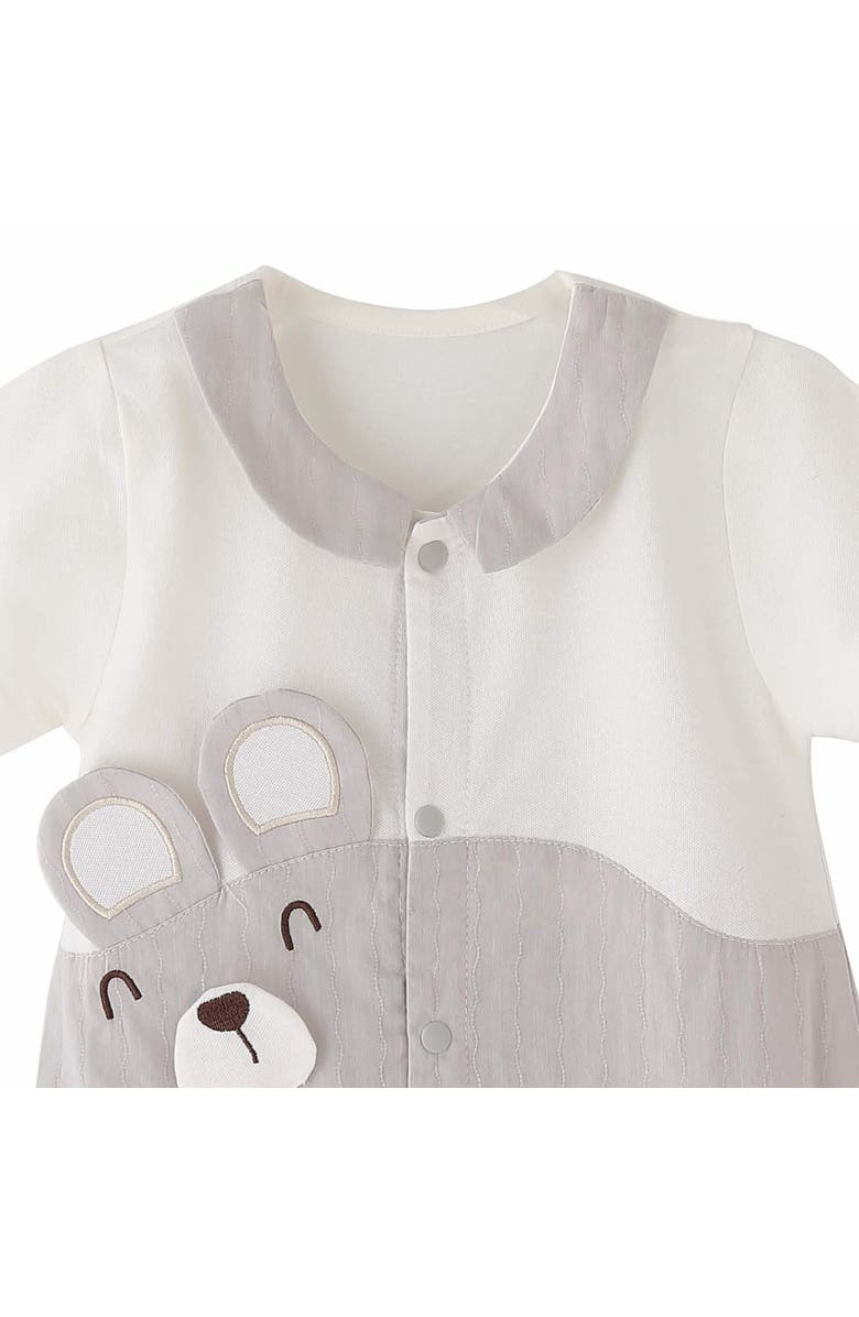 Banblu Bear Romper, Alternate, color, Grey