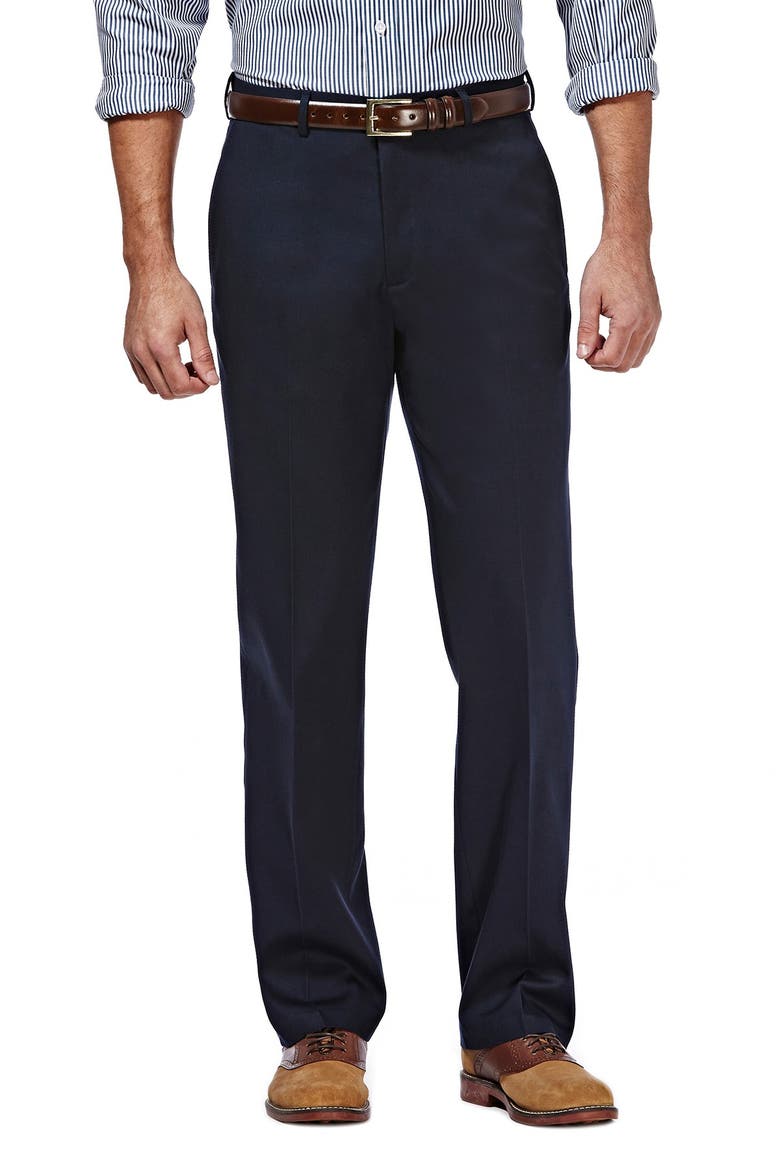 Premium No Iron Khaki Classic Fit Pant, Main, color, DARK NAVY
