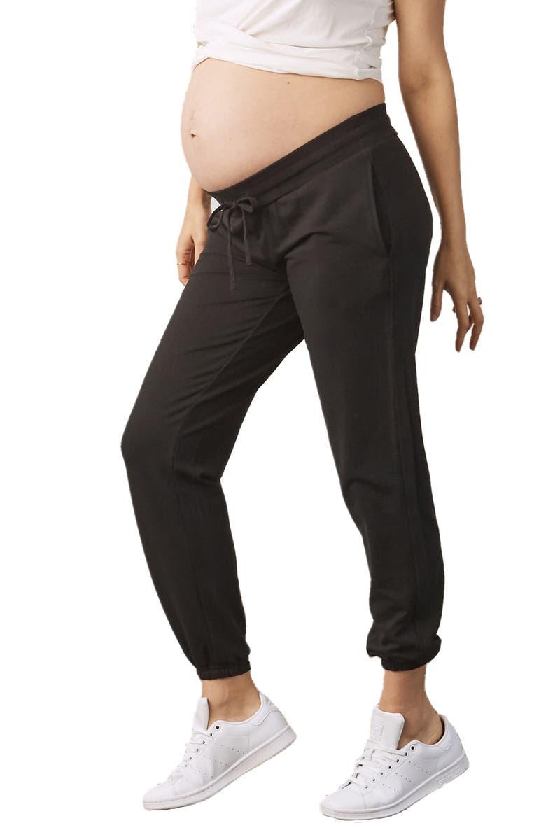 Angel Maternity Maternity Joggers, Alternate, color, Black