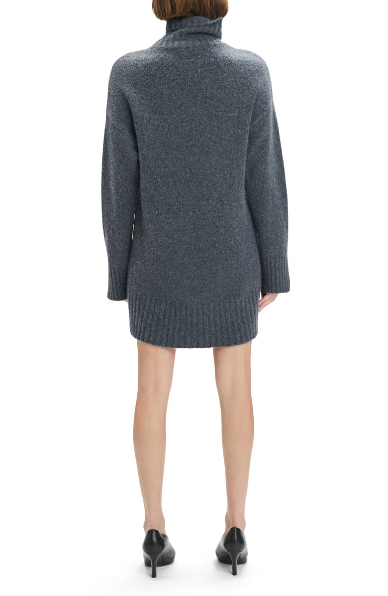 Favorite Daughter The St. James Long Sleeve Turtleneck Wool Blend Sweater Dress, Alternate, color, London Fog