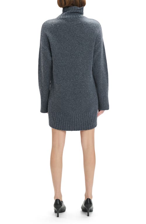 Favorite Daughter The St. James Long Sleeve Turtleneck Merino Wool Blend Sweater Dress In Gray