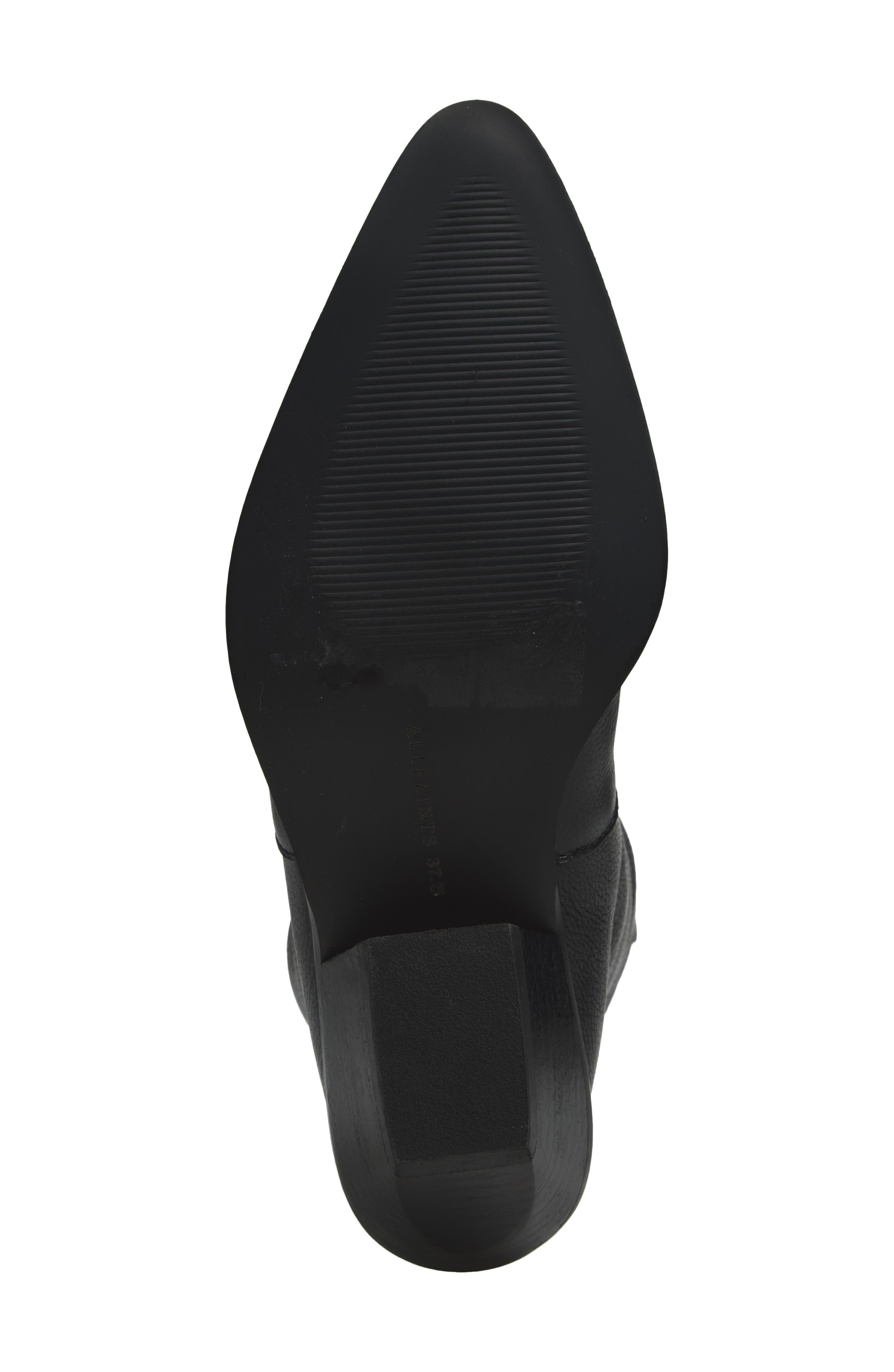 Freya Leather Western Boot, Alternate, color, BLACK