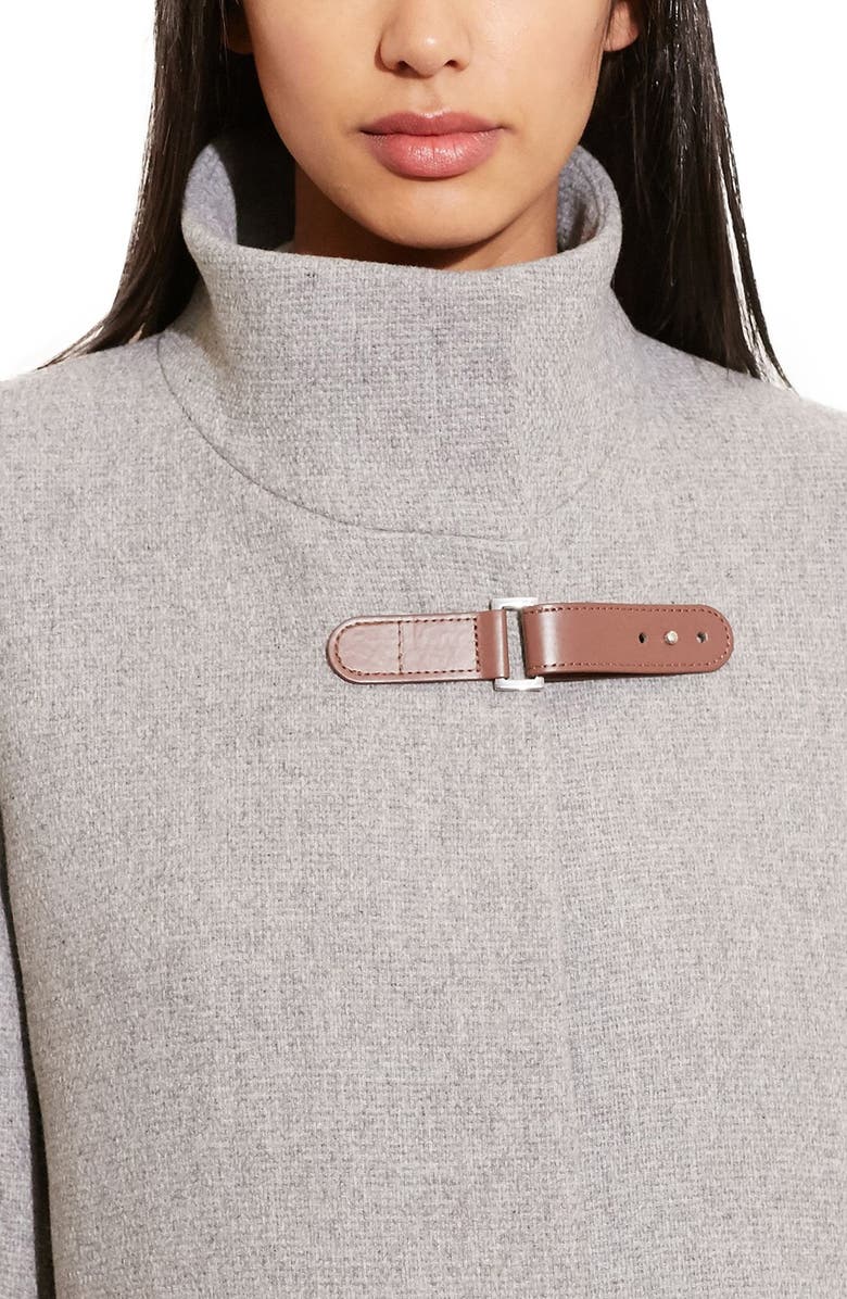 Lauren Ralph Lauren Funnel Neck Wool Coat, Alternate, color,
