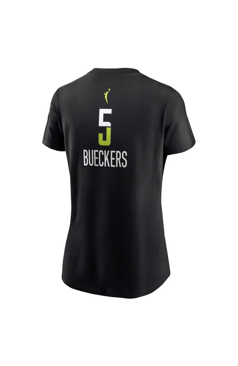 Nike Women
s Nike Paige Bueckers Black Dallas Wings 2025 WNBA Draft Rebel Edition Name 
Number T-Shirt, Alternate, color, Black