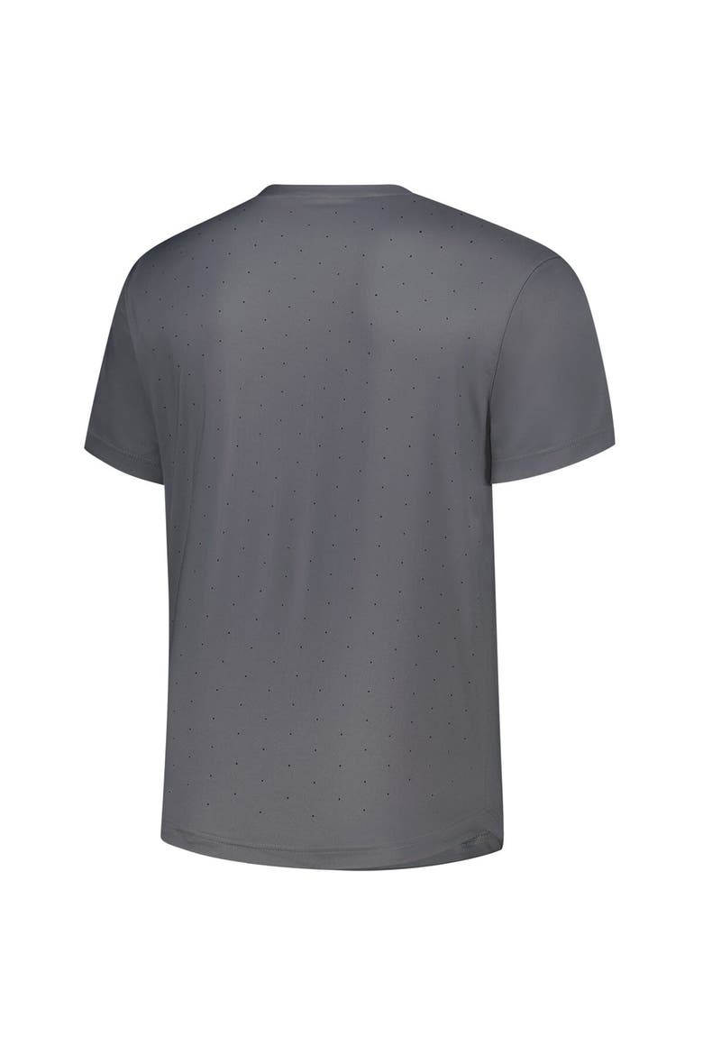 Men's adidas  Gray Indiana Hoosiers Dugout Coaches Adizero Notch Neck Pullover Top, Alternate, color, Gray