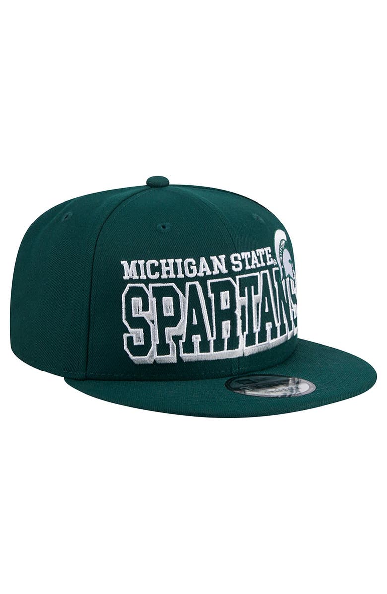 New Era Men's New Era Green Michigan State Spartans Game Day 9FIFTY Snapback Hat, Alternate, color, 