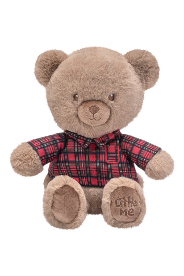 Christmas Bear Plush Toy, Main, color, BROWN