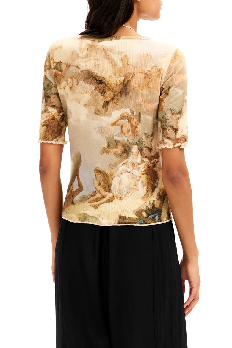 TS Art Rib Top, Alternate, color, BROWN