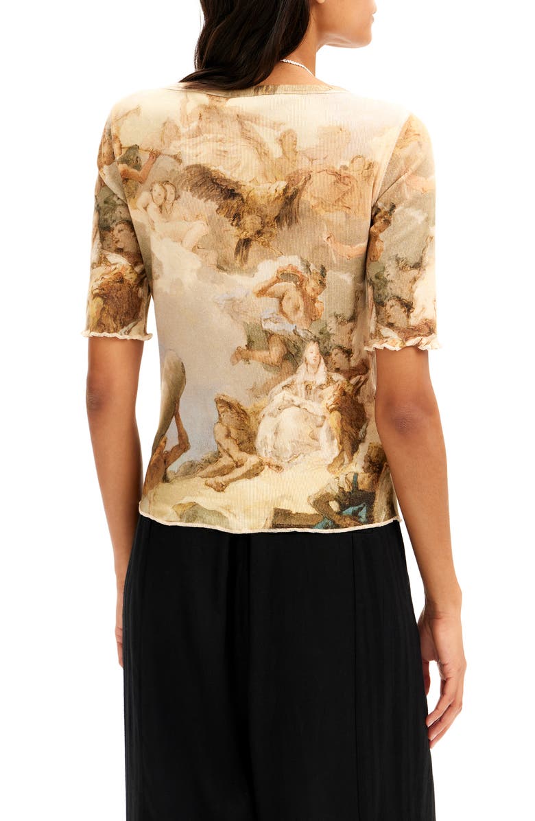 Desigual TS Art Rib Top, Alternate, color, 