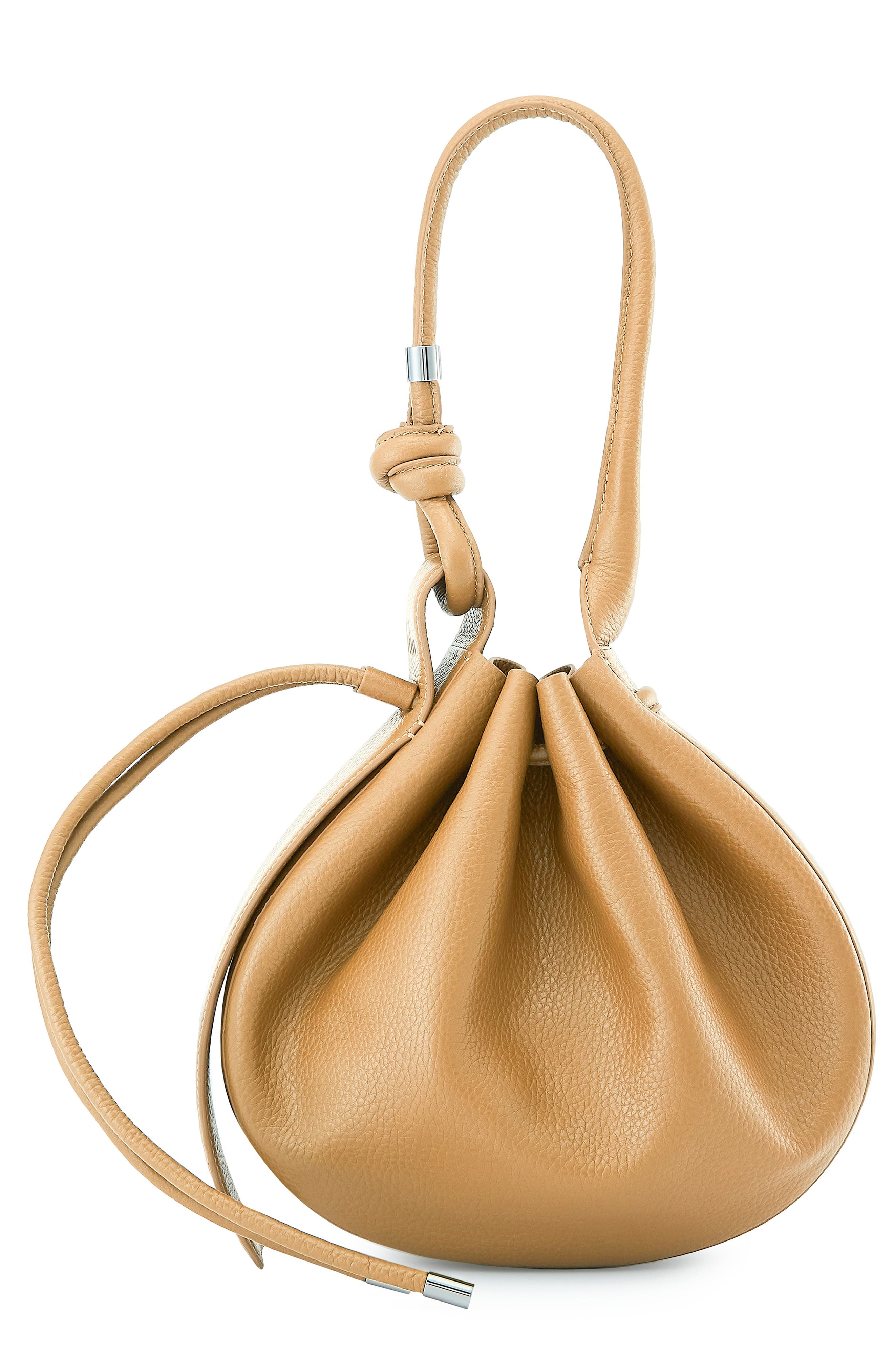 behno Medium Ina Pebble Leather Shoulder Bag, Main, color, Bisque