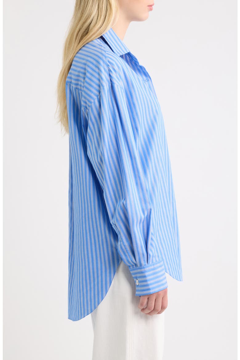 En Vau Oversized Striped Cotton Shirt, Alternate, color, JOAO STRIPE AZULEJO BLUE