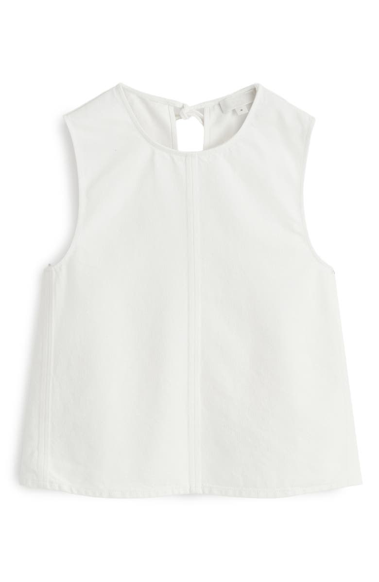 COS A-Line Denim Sleeveless Top, Alternate, color, White
