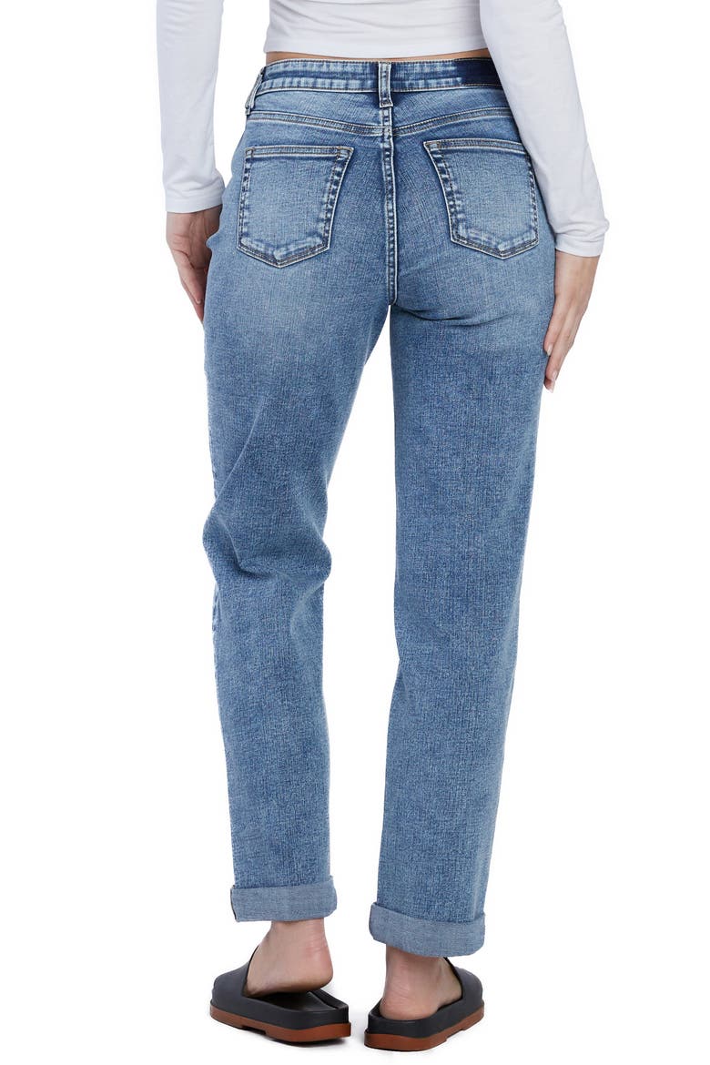 High Waist Cuff Boyfriend Jeans, Alternate, color, CHIC ICE BLUE