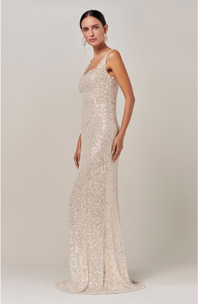 BWLDR Hozier Gown, Alternate, color, Champagne Sequin