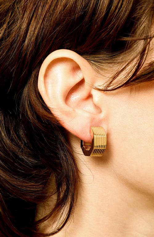 Ivi Los Angeles Small Aurelia Octagon Hoop Earrings In Yellow Gold