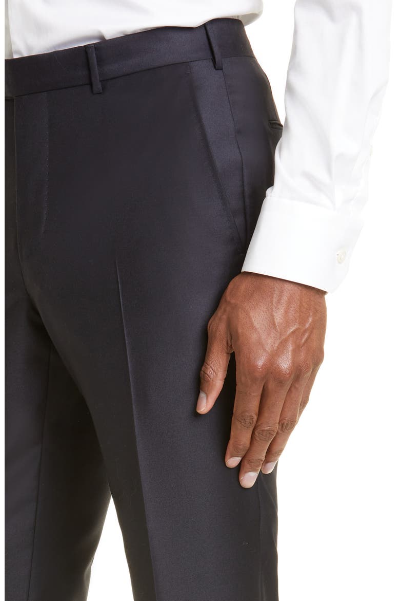 Slim Fit Wool Pants, Alternate, color, NVY SOLID