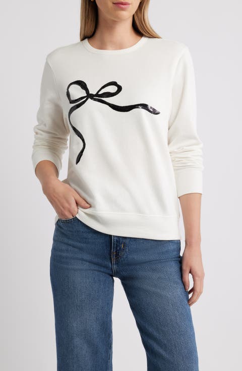 Sequin Bow Sweatshirt