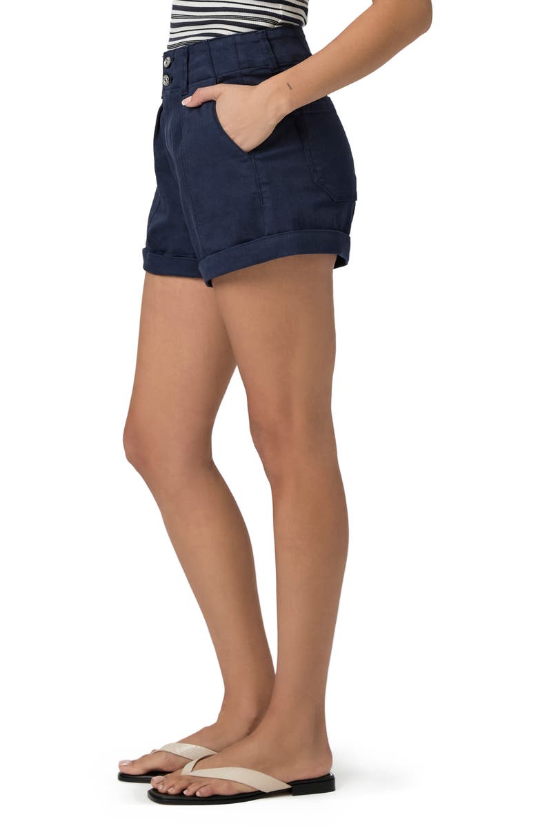 PAIGE Brooklyn High Waist Cuffed Shorts, Alternate, color, Vintage Cosmic Navy
