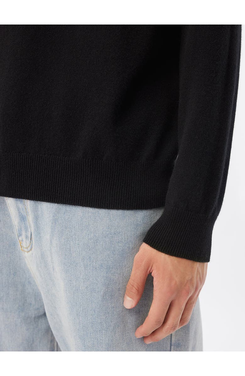 Gobi Cashmere Timeless Crewneck Cashmere Sweater, Alternate, color, Black