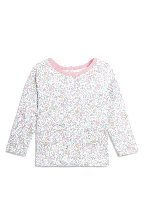 JOJO MAMAN BÉBÉ JOJO MAMAN BEBE FLORAL PRINT TOP & MOUSE EMBROIDERED CORDUROY DRESS 
