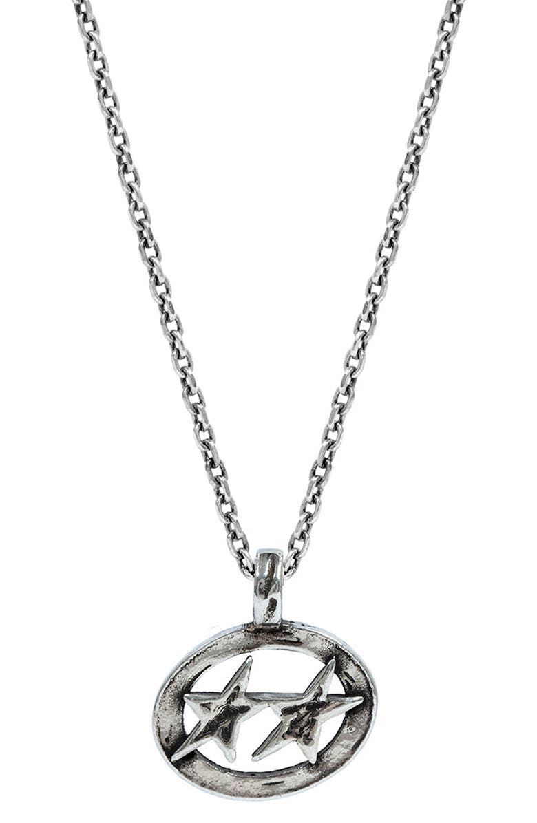 TWOJEYS Men's Superstar Pendant Necklace, Alternate, color, Silver