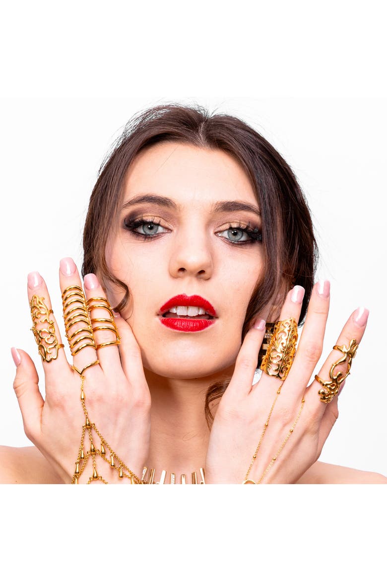 Splash Armour Ring, Alternate, color, Gold