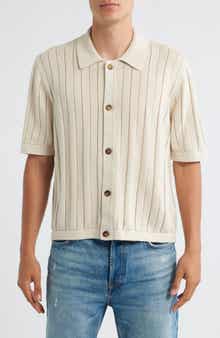 Corridor Ladder Knit Short Sleeve Button-Up Shirt
