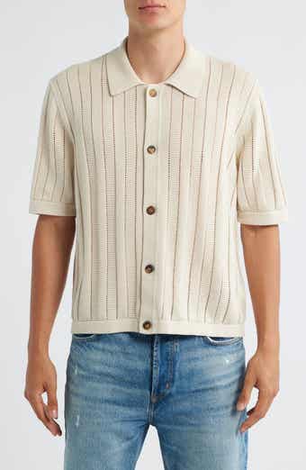 Corridor Ladder Knit Short Sleeve Button-Up Shirt
