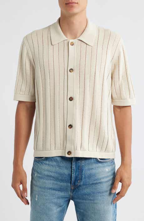 Corridor Ladder Knit Short Sleeve Button-Up Shirt