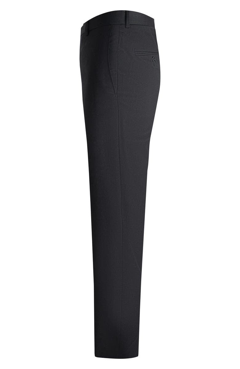 Samuelsohn Flat Front Straight Leg Wool Dress Pants, Alternate, color, Charcoal