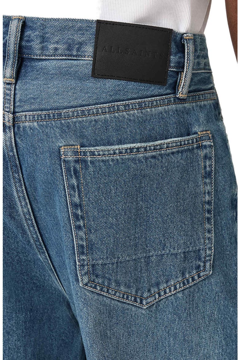 Lenny Loose Fit Ripped Straight Leg Jeans, Alternate, color, DESTROY MID INDIGO
