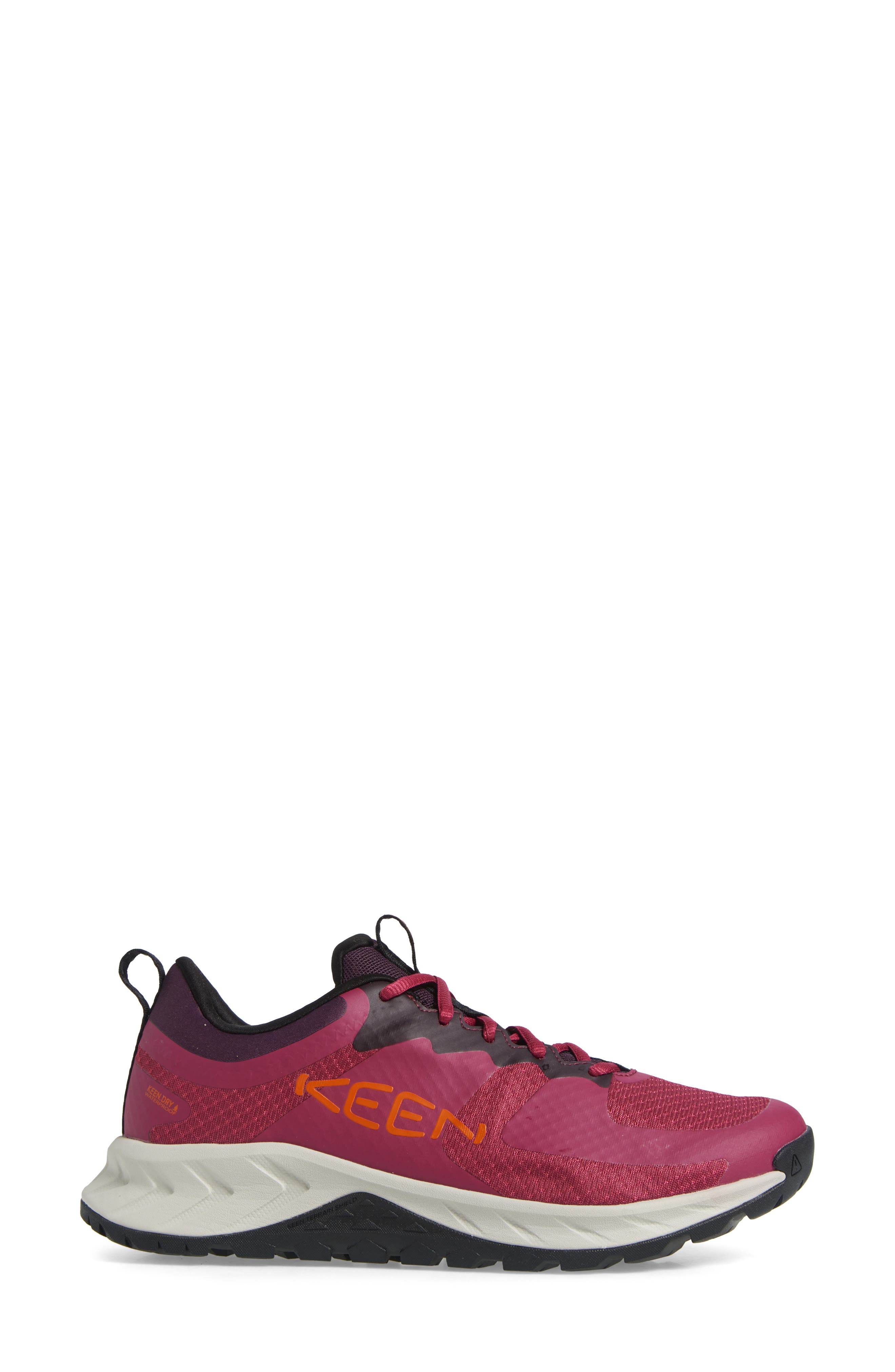 KEEN Verascore Waterproof Hiking Sneaker, Alternate, color, Beaujolais/ Gold Flame