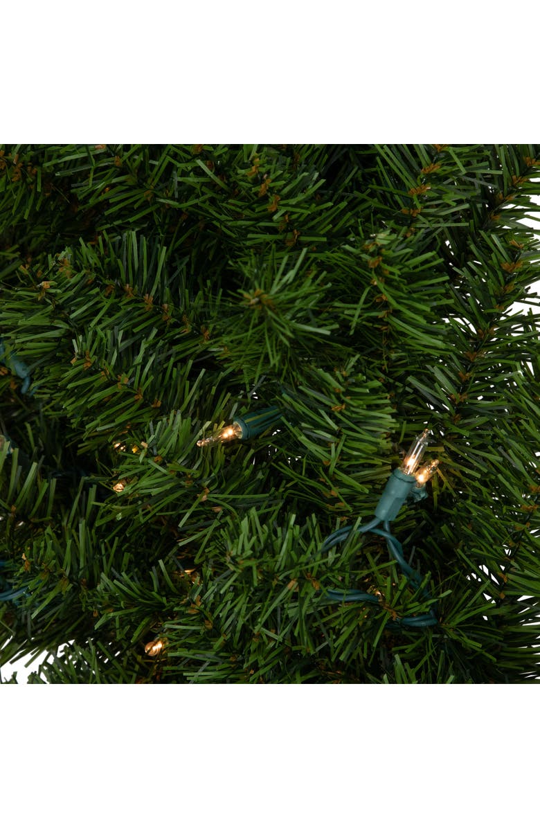 Northlight Pre-Lit Canadian Pine Artificial Christmas Wreath - 36" - Clear Lights, Alternate, color, Green