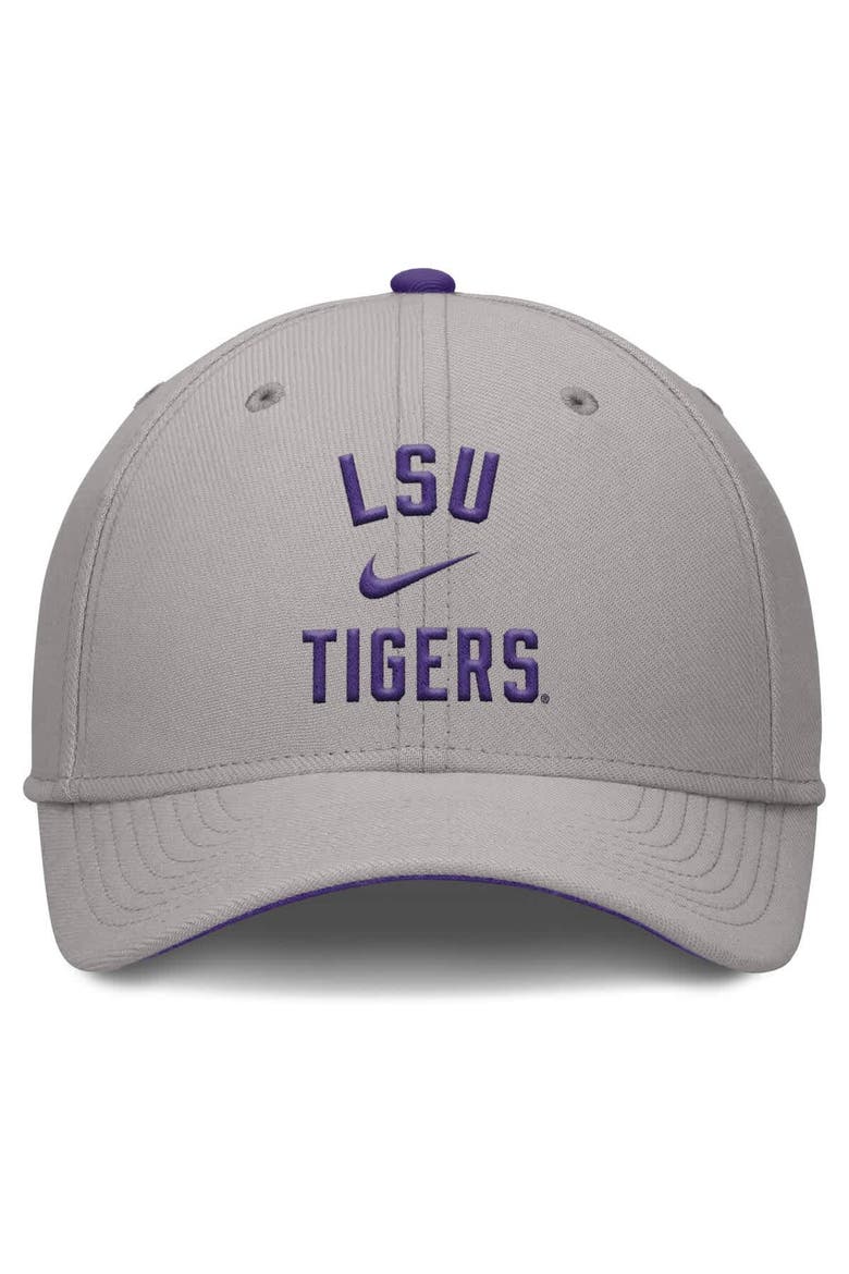 Men's Nike Gray LSU Tigers Rise Prep Performance Flex Hat, Alternate, color, Gray