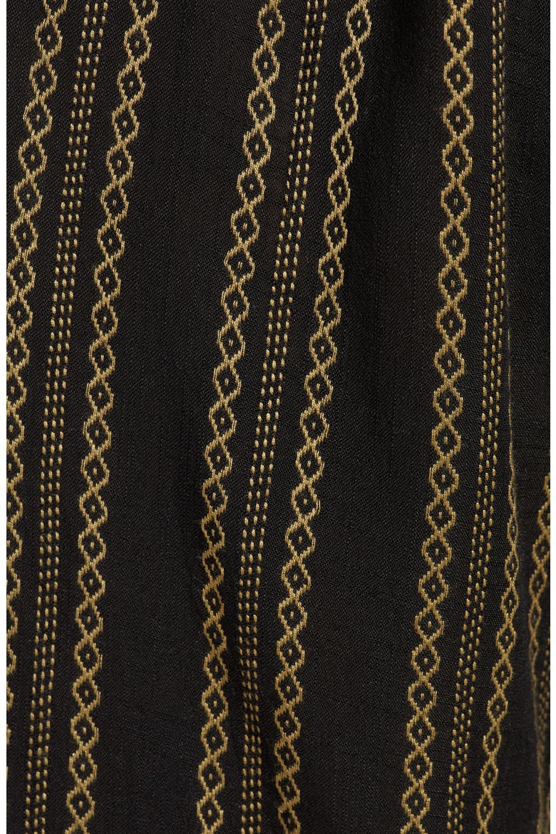 Strapless Cover-Up Culotte Jumpsuit, Alternate, color, BLACK/ GOLD