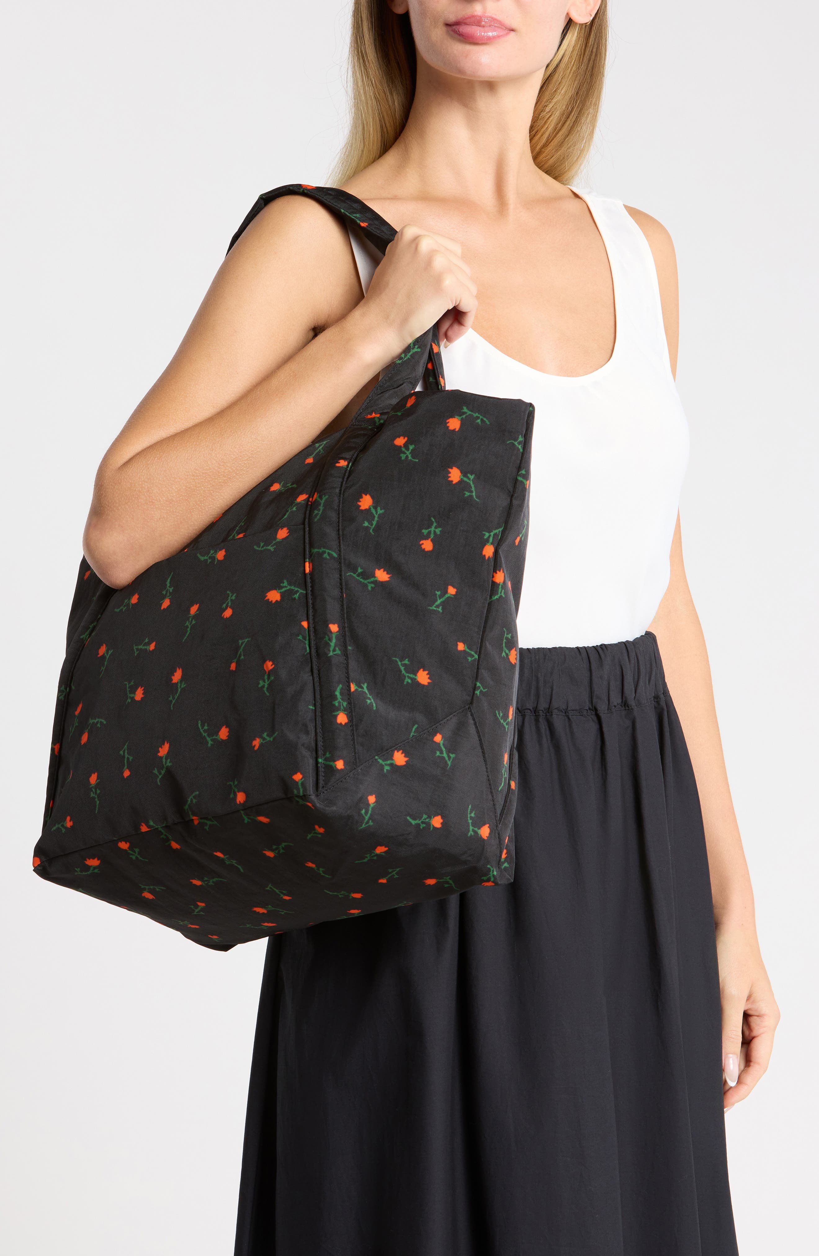 Cloud Nylon Tote, Alternate, color, PAINTED WILDFLOWER