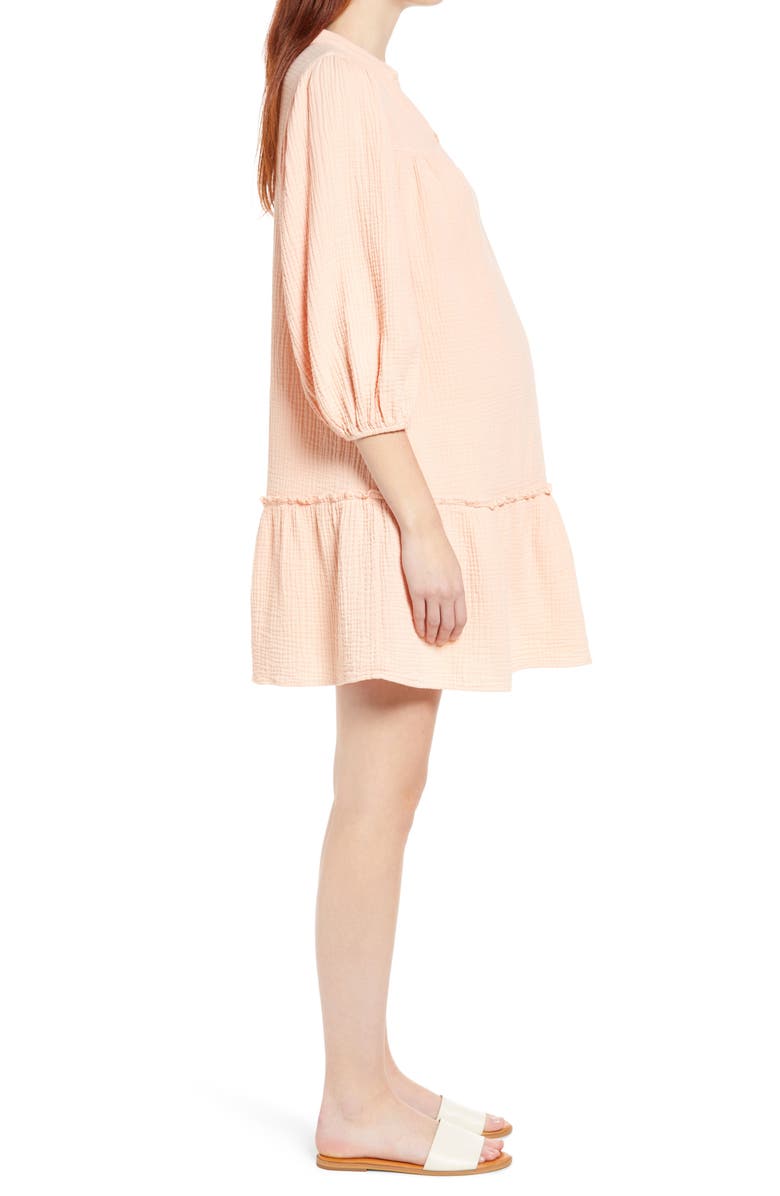Maternal America n Maternity Swing Dress, Alternate, color, Peach