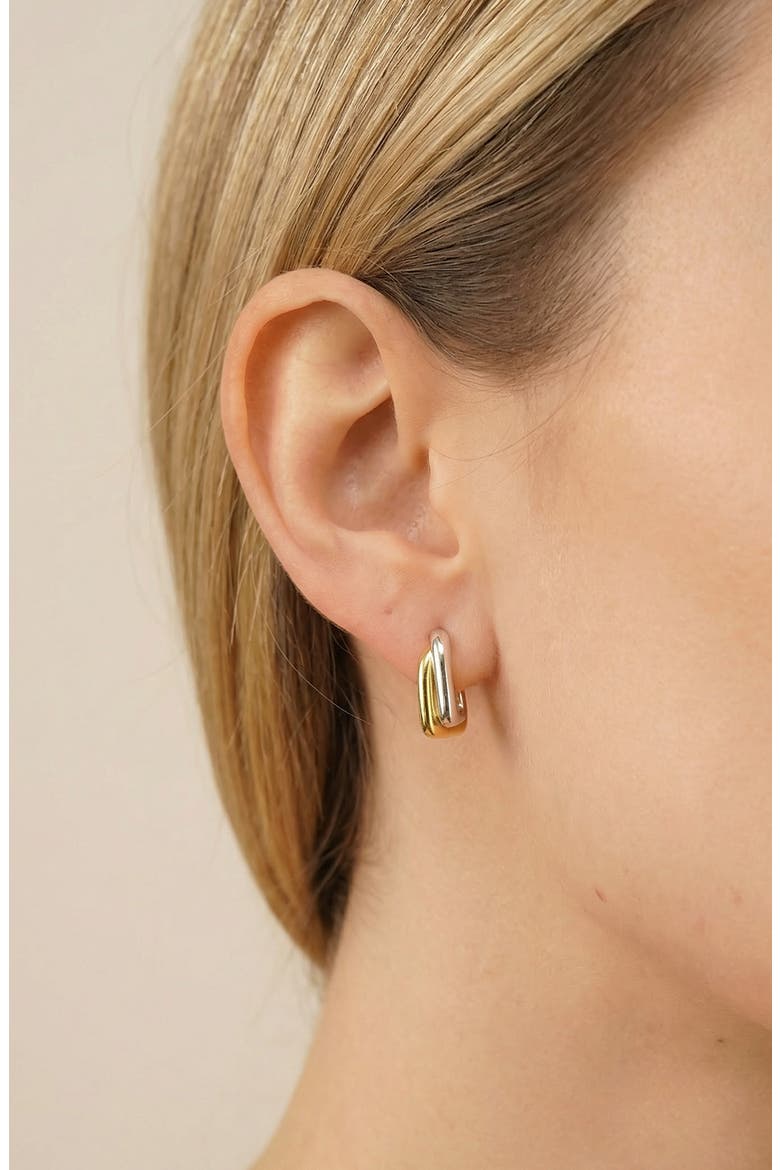 2-Tone Hoop Earrings, Alternate, color, TWO TONE