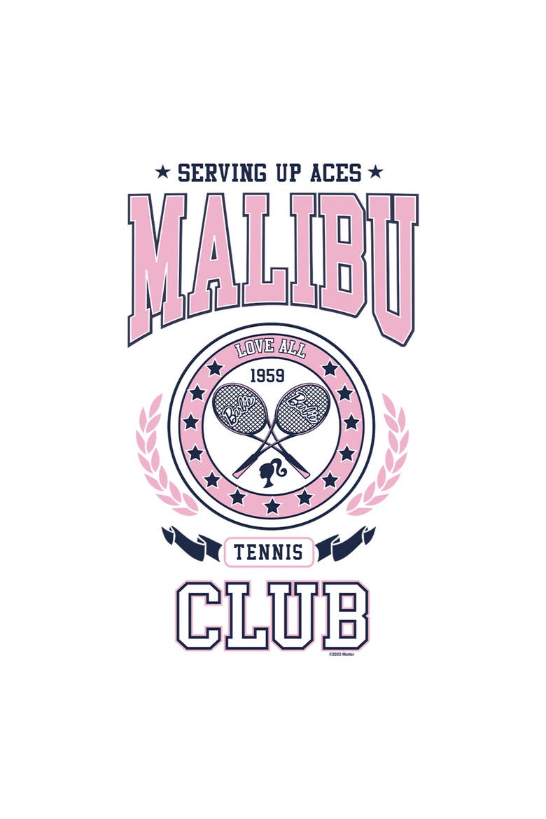 Boys' Malibu Tennis Club Graphic Short Sleeve T-Shirt, Alternate, color, White